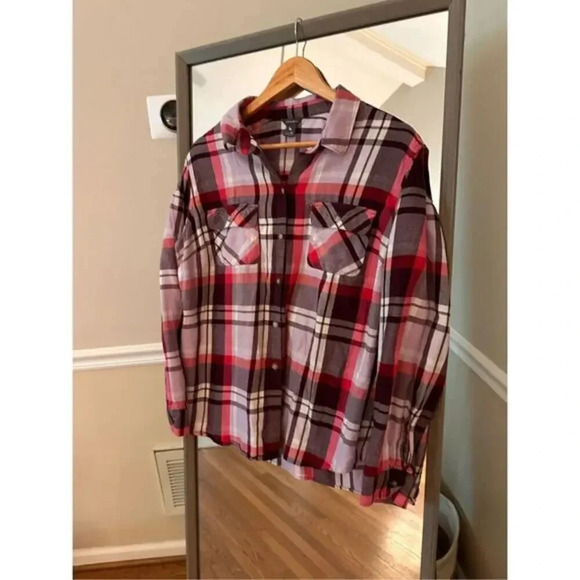 Eddie Bauer Plaid Flannel Button Down Shirt Size XL - Picture 2 of 5